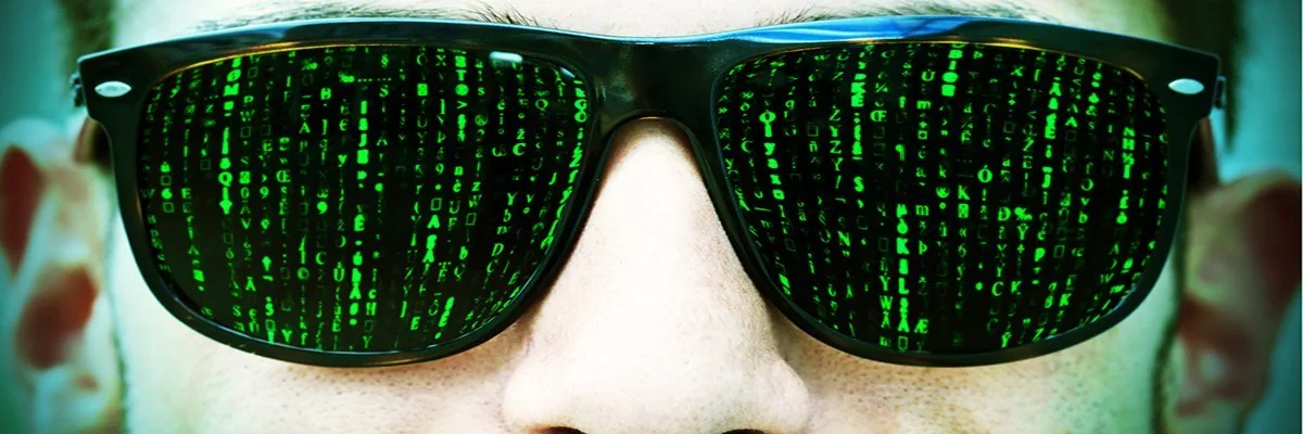 Software code on a computer display